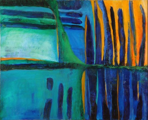 Planète bleue II - 100x81 cm