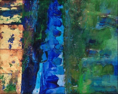 Planète bleue IV - 38x46 cm