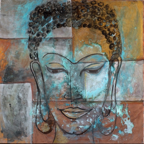 Blue Sérénité - 100x100 cm