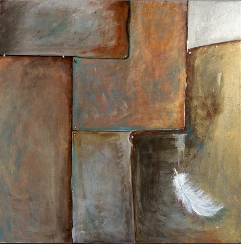 Légère comme une plume - 100x100 cm