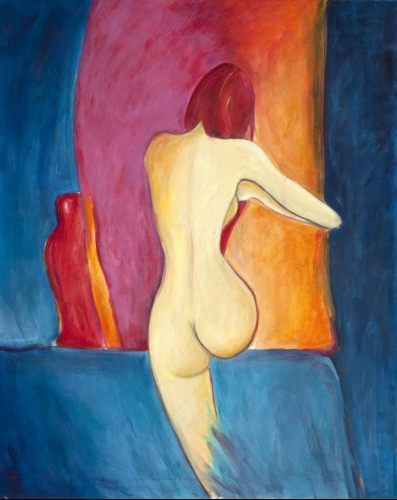 A La Fenêtre - 81x100 cm