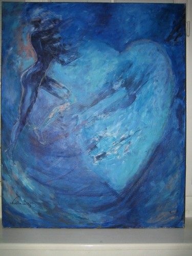 Bleu Mon Coeur - 81x100 cm