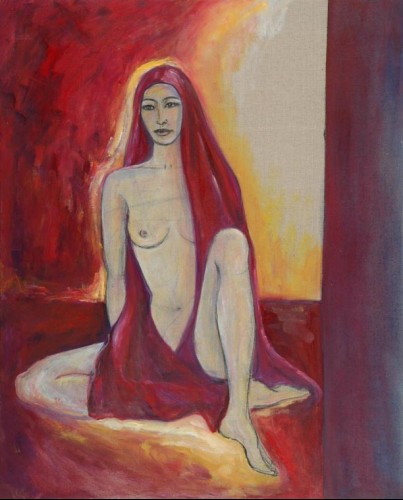 Rouge Pudeur - 81x100 cm